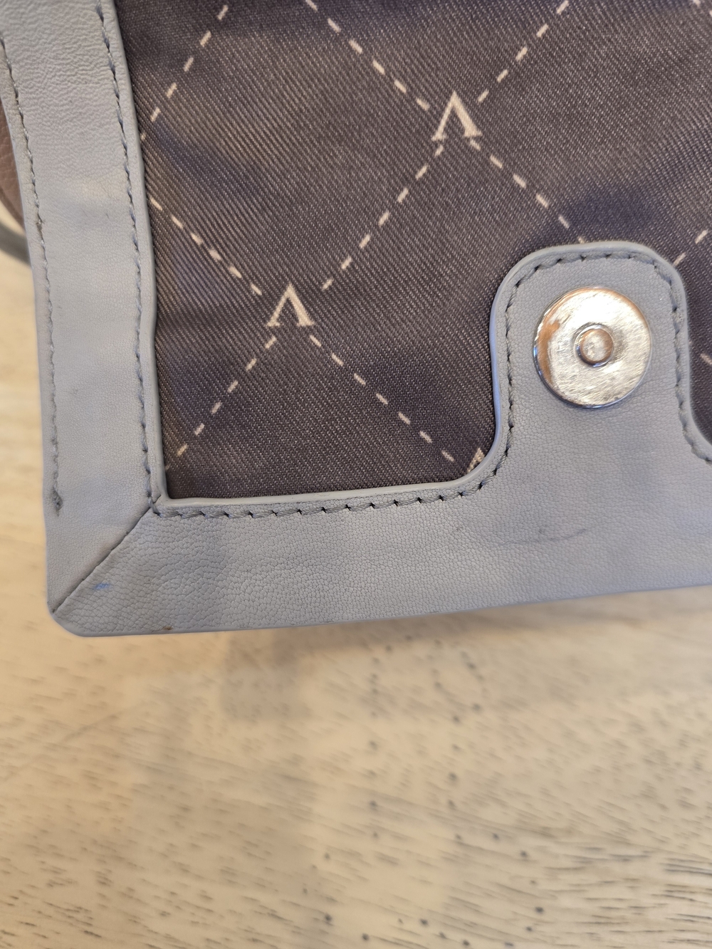 Vince Camuto Two-Tone Faux Leather Crossbody Bag in Taupe & Gray - Picture 7 of 7